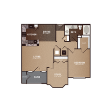 A4 1x1 w/study 0512 floor plan